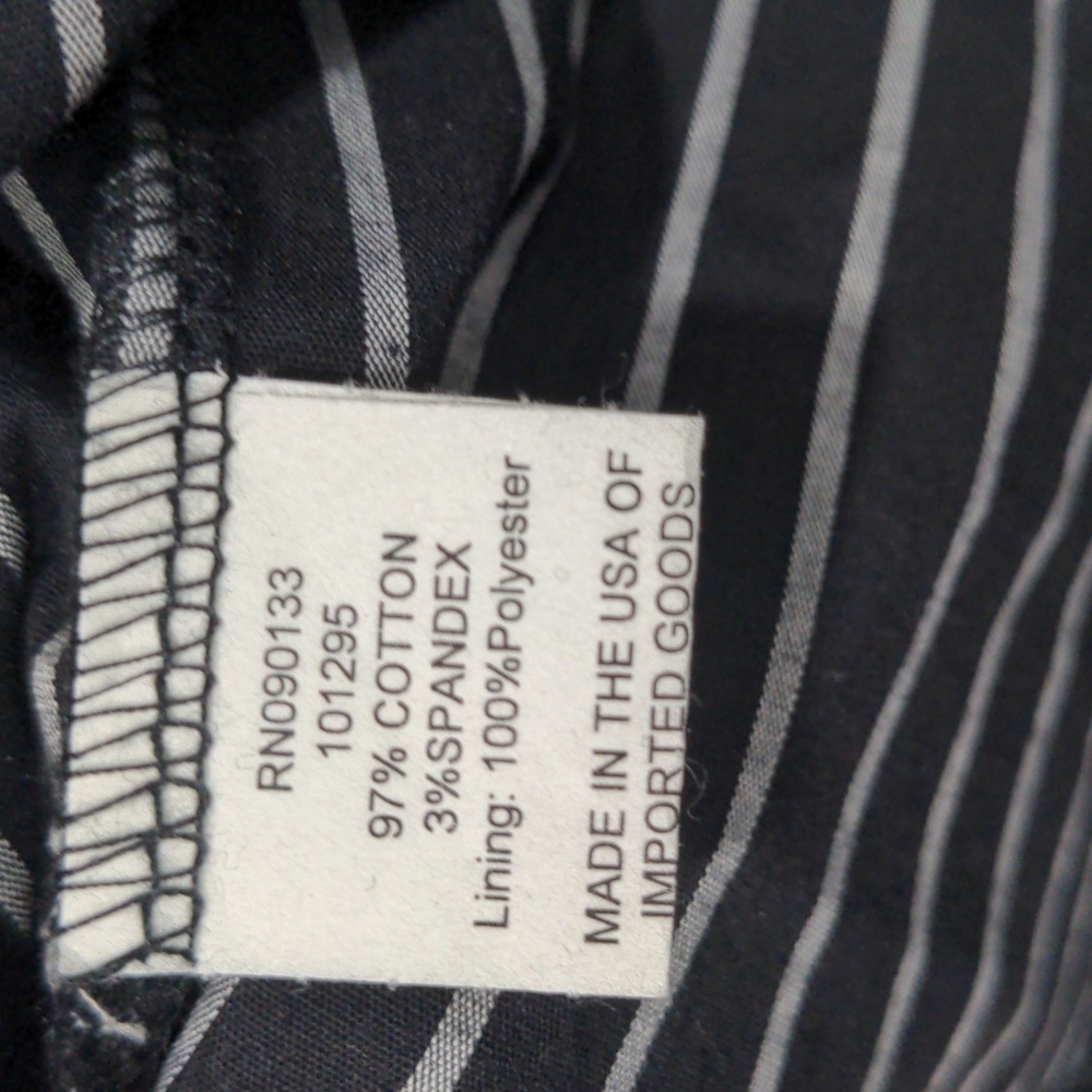 Kendall & Kylie Women's Pinstripe Tank Mini Dress Size XS Black/White - Picture 5 of 5